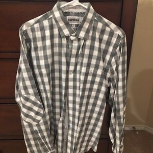 Express large gray white slim fit / 2 for $15